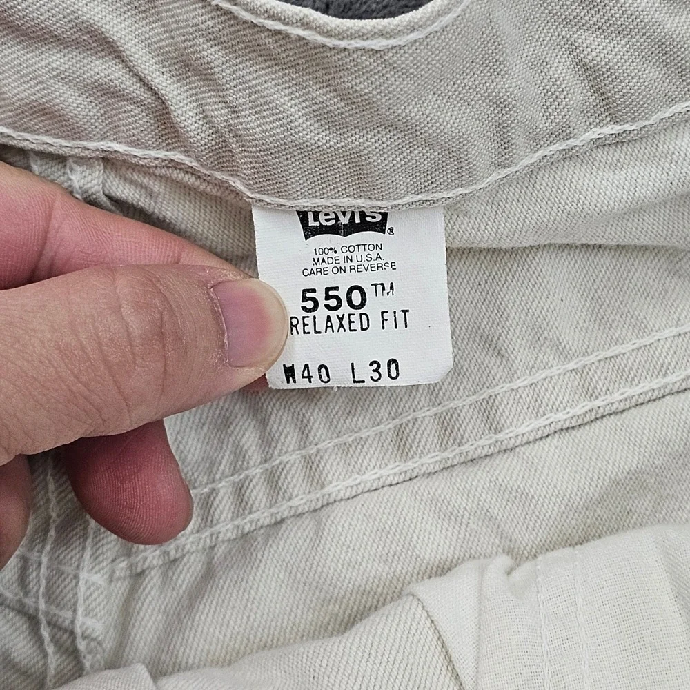 Levi's‎ 550 Jeans Mens 36x30 Off White Relaxed Fit Tapered 90s Vintage USA